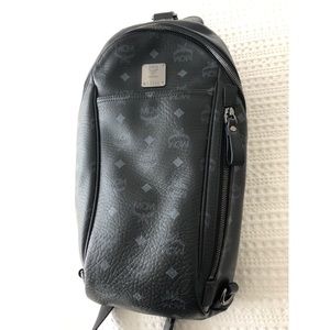 MCM Black Stark Sling Backpack